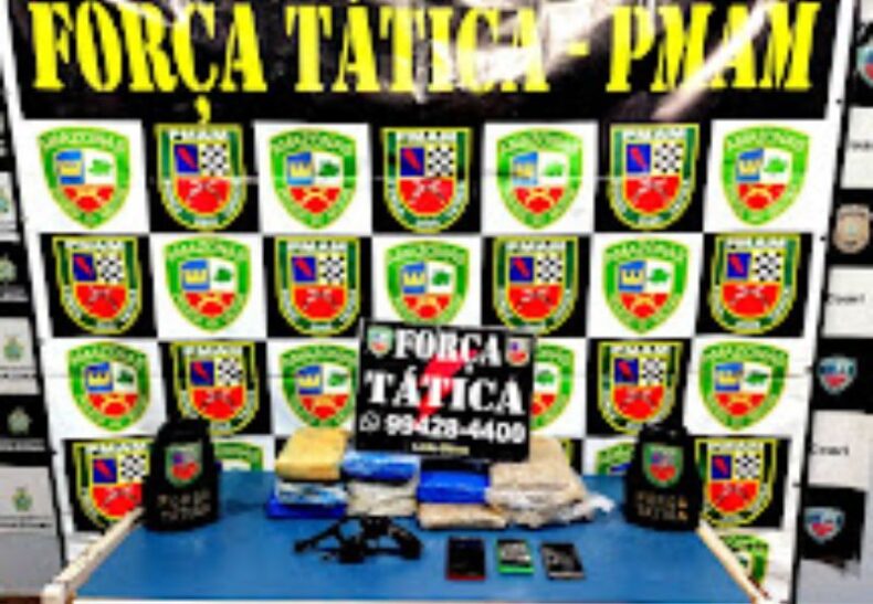 Hórus/Fronteira Mais Segura: Agentes prendem quarteto com drogas e arma de fogo, em Coari