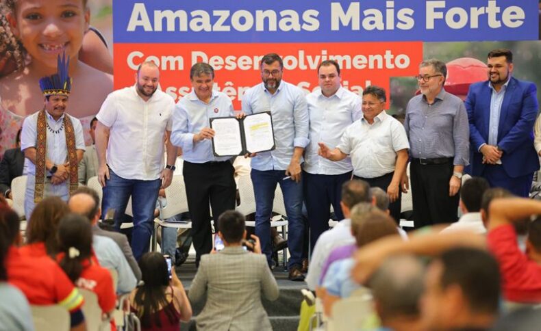 Adesão do Amazonas ao Plano Brasil sem Fome é formalizada por Wilson Lima e ministro Wellington Dias