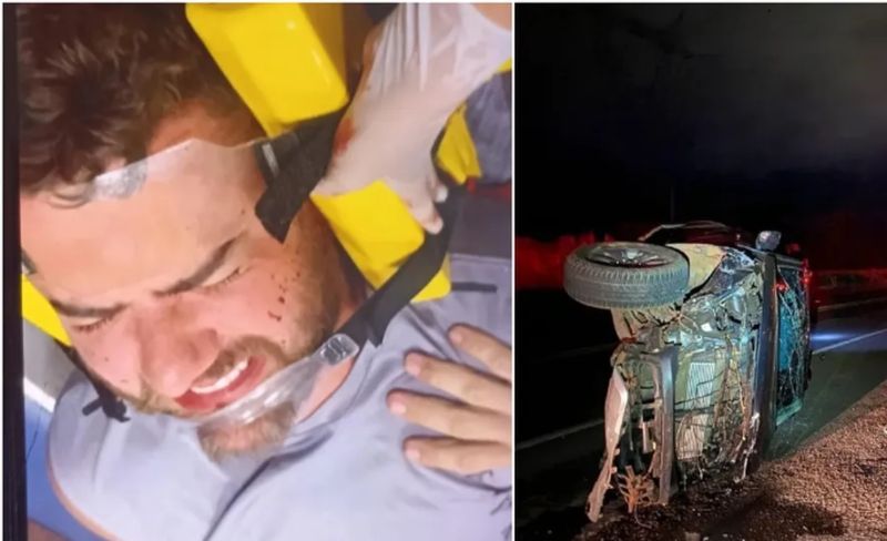 Zé Neto, da dupla Zé Neto e Cristiano, sofre acidente de carro