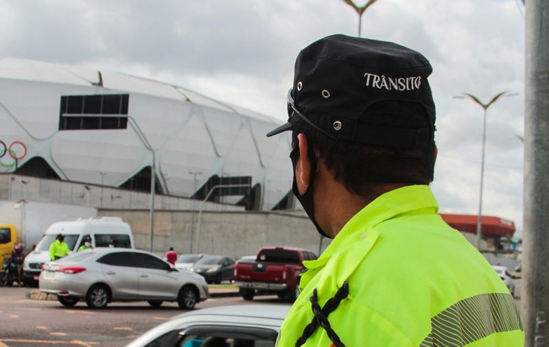 Desvios no trânsito e transportes para jogo na Arena da Amazônia começaram às 08h00 desta quarta (17)