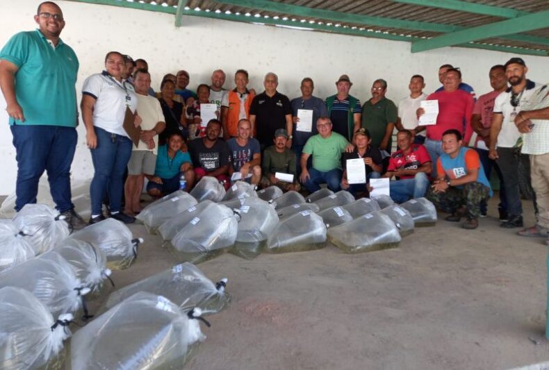 Sepror entrega 90 mil alevinos em Rio Preto da Eva e chega a 379 mil alevinos entregues em todo o AM