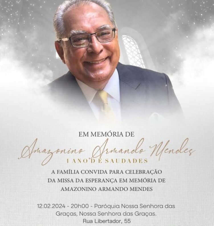 Missa marca um ano da morte do ex-governador Amazonino Mendes