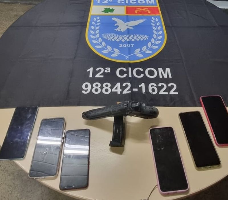 Polícia Militar do Amazonas prende quarteto em posse de arma com alto poder de fogo