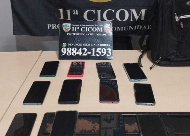 Polícia Militar do Amazonas prende homem e recupera 14 aparelhos celulares roubados