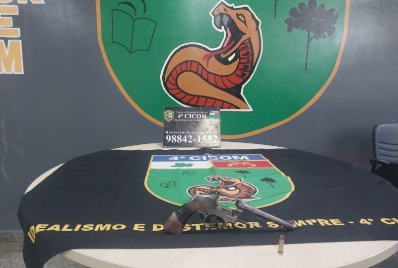 Após denúncia, Polícia Militar do Amazonas prende homem por porte ilegal de arma de fogo