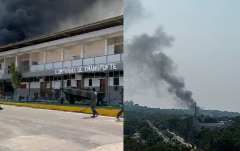 CIDADE/INCÊNDIO de grandes proporções atinge base militar na Ponta Negra
