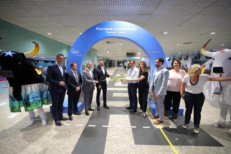 Na reinauguração do voo MANAUS-LISBOA governador Wilson Lima destaca incentivo para ampliar voos internacionais