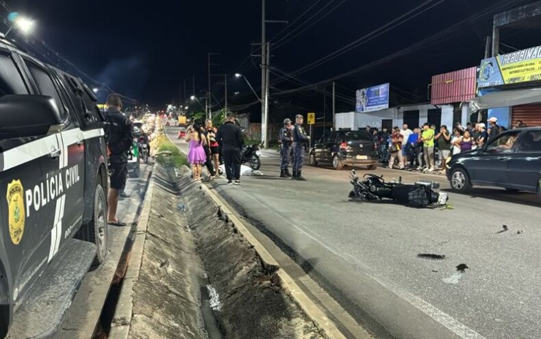 CIDADE/Após ser atingida por carro, MOTOCICLISTA é arremessada e morre atropelada por outro veículo na Torquato Tapajós