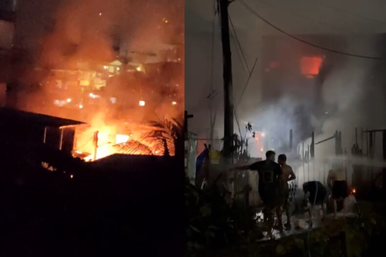 CIDADE/INCÊNDIO de grandes proporções deixa dois mortos e destrói casas em Manaus