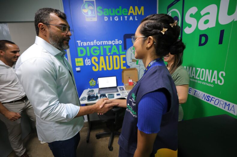 Saúde-AM/Governador Wilson Lima vistoria instalação de salas que vão receber serviço de TELESSAÚDE