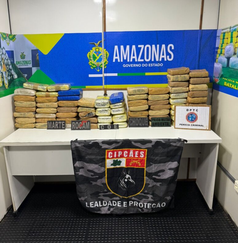 SEGURANÇA/BASE ARPÃO 3: Em duas ações distintas, PMAM apreende mais de 84 tabletes de entorpecentes
