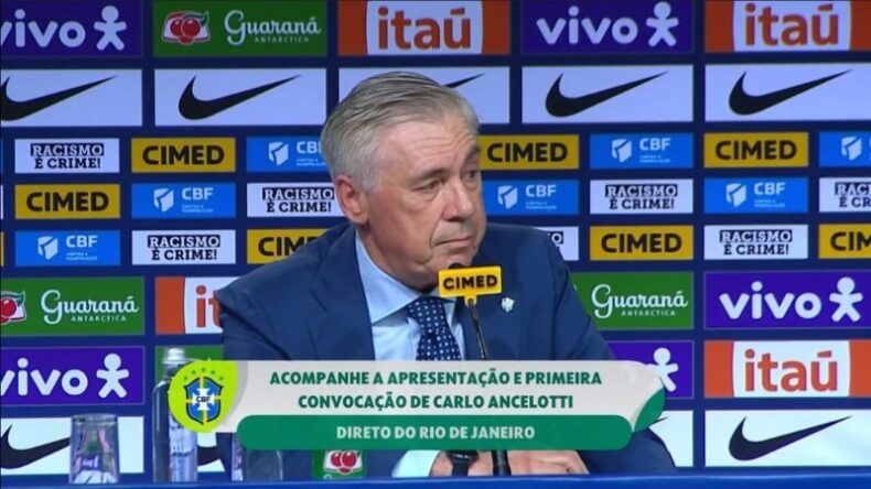 ESPORTE/Sem Neymar, ANCELOTTI apresenta primeira convocação na Seleção Brasileira