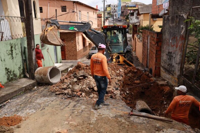CIDADE/Rede de drenagem profunda é restaurada no bairro ALVORADA