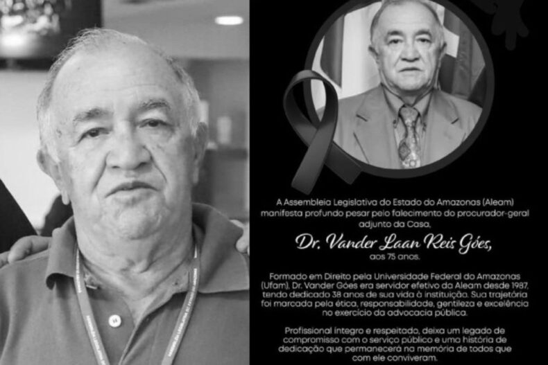 GERAL/Procurador da Aleam e IRMÃO do presidente do GARANTIDO, VANDER GÓES morre aos 75 anos em Manaus
