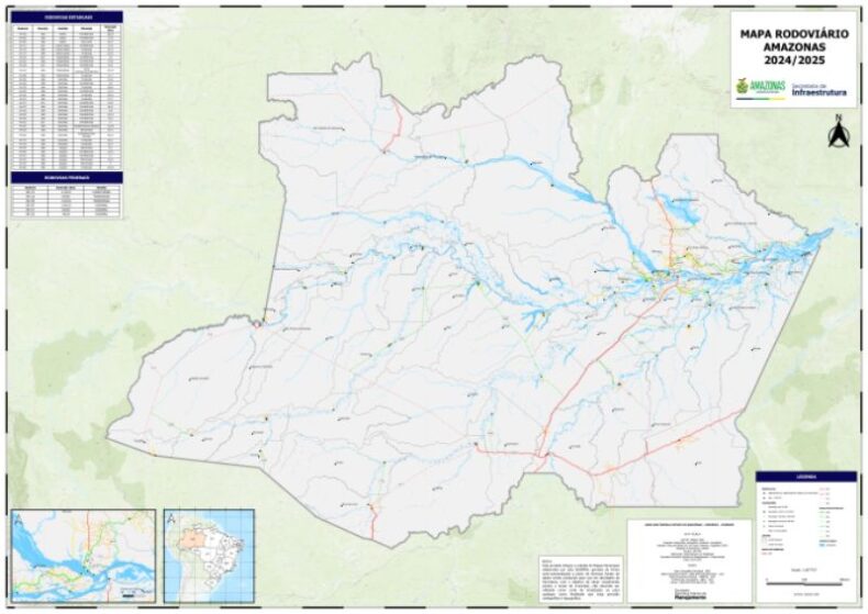 GERAL/SEINFRA disponibiliza ferramenta VIRTUAL para consulta e acompanhamento da malha rodoviária no Amazonas
