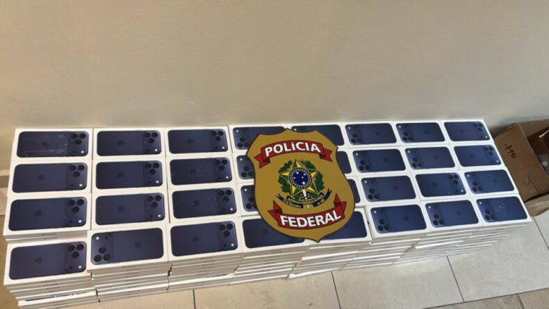 Homem é preso com carga gigante de eletrônicos, incluindo 1.500 Iphones e remédios ilegais