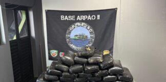 SEGURANÇA/Base Arpão 2: Policiais Militares e Corpo de Bombeiros apreendem 42 quilos de maconha em porão de embarcação