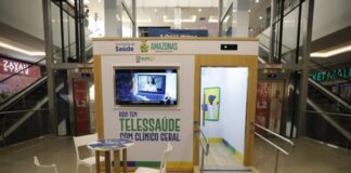 SAÚDE/No AMAZONAS, governo implanta cabines de TELESSAÚDE para consulta médica com clínico geral em shoppings da capital