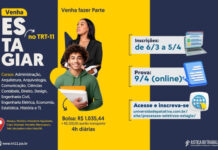 GERAL/Inscrições para o processo seletivo de estágio remunerado do TRT-11 se encerram neste domingo (5/4)
