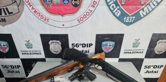 GERAL/FORÇAS de SEGURANÇA apreendem mais de 35 quilos de drogas, armas de fogo e prendem seis pessoas no interior